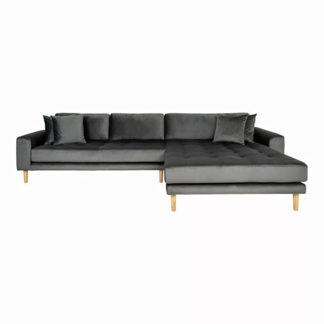 ebuy24 Sofa Lido Loungesofa rechtsgewendet mit 4 Kissen, grau, 1 Teile günstig online kaufen