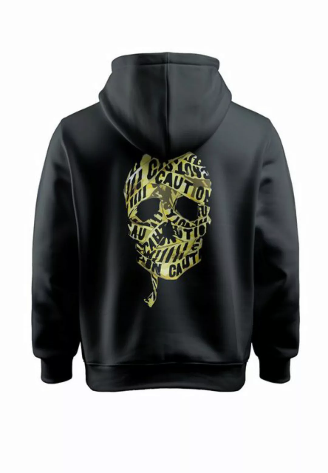 Novux Hoodie Caution Herren Hoodie Farbe Schwarz günstig online kaufen