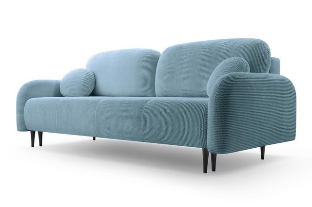 Compleo Schlafsofa mit Bettkasten CLOUD, Modern Wohnzimmer, Cordstoff, Sofa günstig online kaufen