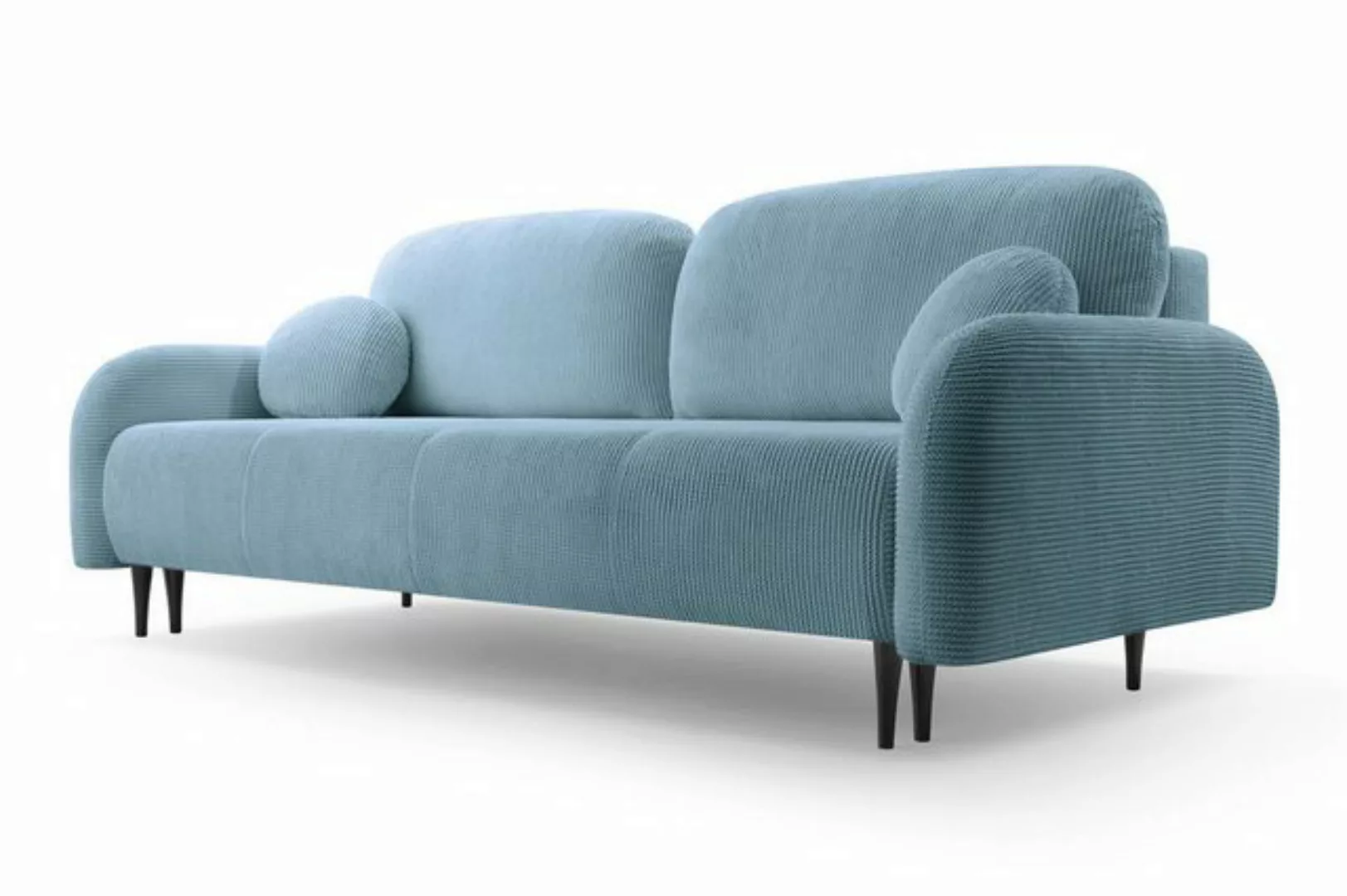 Compleo Schlafsofa mit Bettkasten CLOUD, Modern Wohnzimmer, Cordstoff, Sofa günstig online kaufen