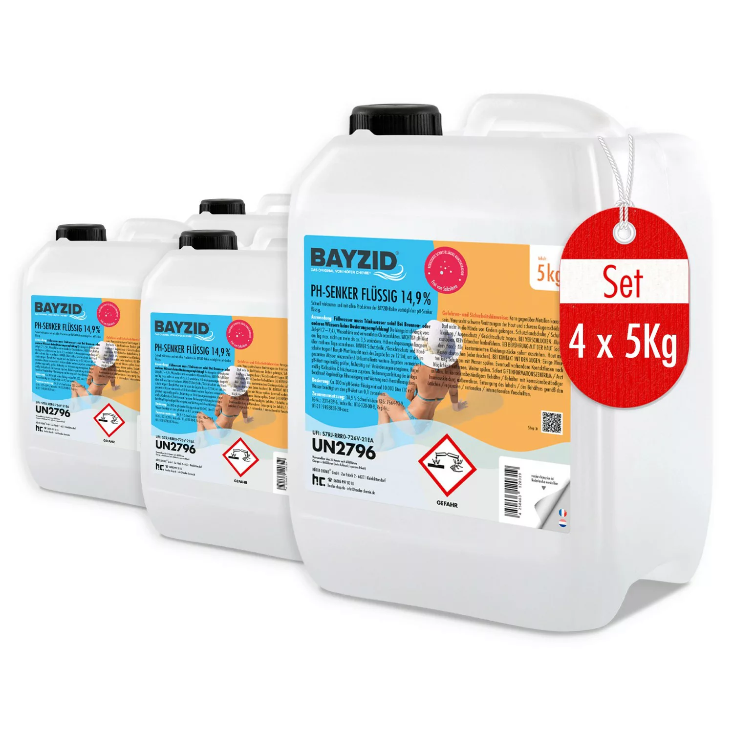 Bayzid pH Minus Flüssig 14,9% 4 x 5kg günstig online kaufen