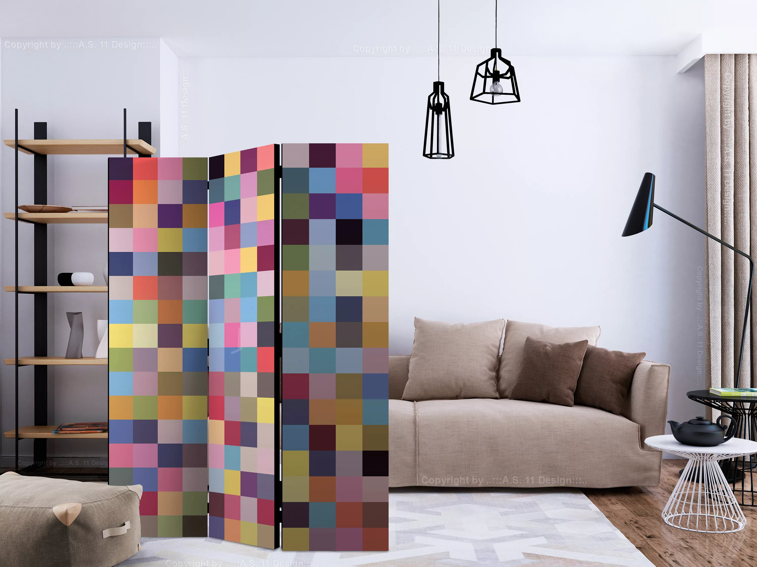 3-teiliges Paravent - Full Range Of Colors [room Dividers] günstig online kaufen