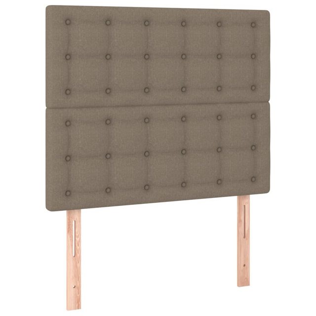 vidaXL Bett, Kopfteile 2 Stk. Taupe 80x5x78/88 cm Stoff günstig online kaufen