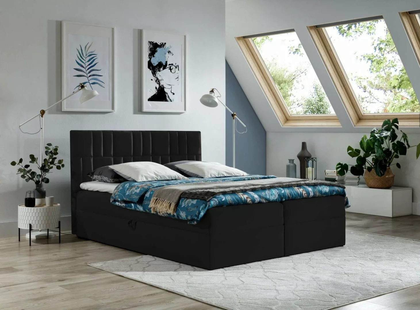 Stylefy Boxspringbett Forello (Schlafzimmerbett, Bett), Design günstig online kaufen