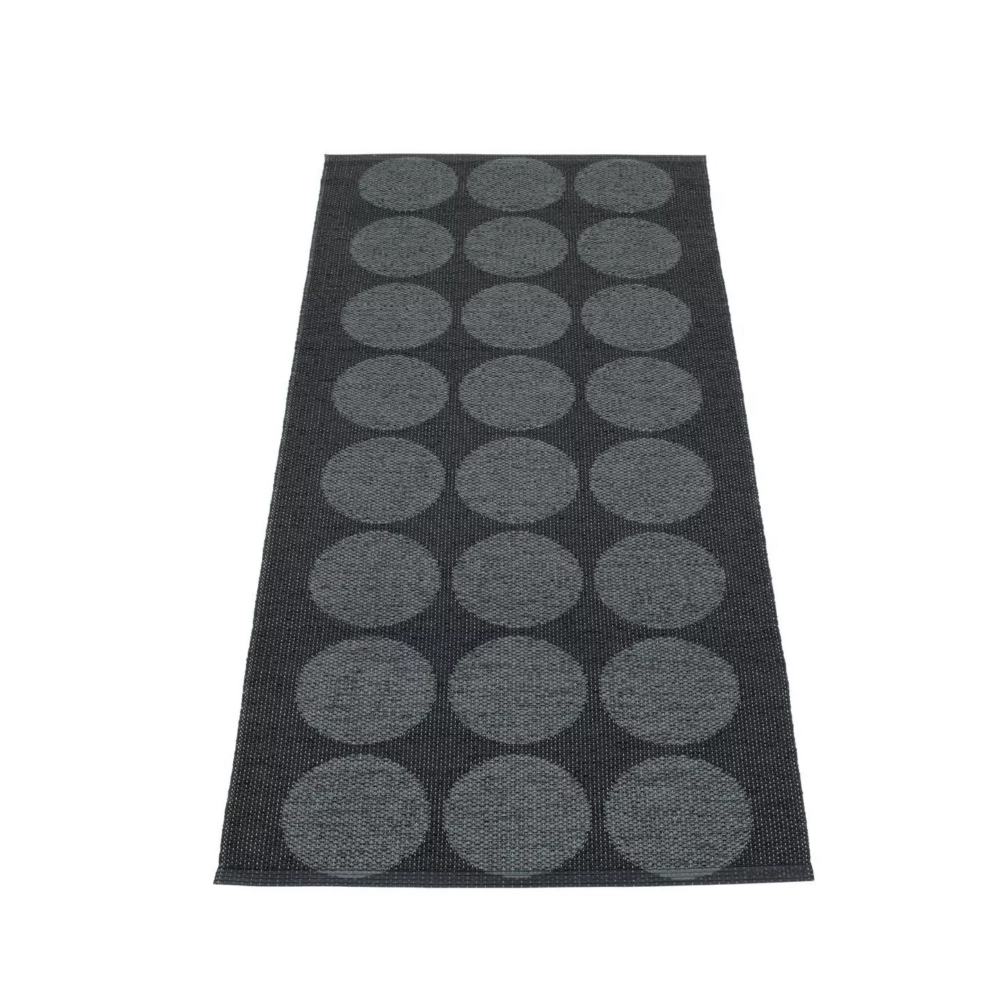 pappelina - Hugo Teppich 70x160cm - metall schwarz/schwarz günstig online kaufen