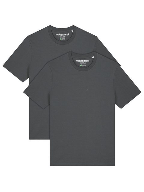 wat? Apparel T-Shirt 2er Multipack Bio Basic T-Shirt Anthracite günstig online kaufen