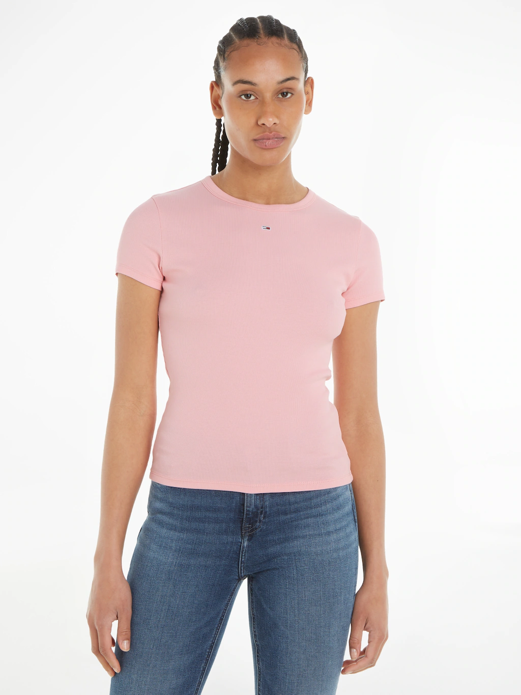 Tommy Jeans T-Shirt "TJW SLIM ESSENTIAL RIB SS", mit gerippter Struktur günstig online kaufen