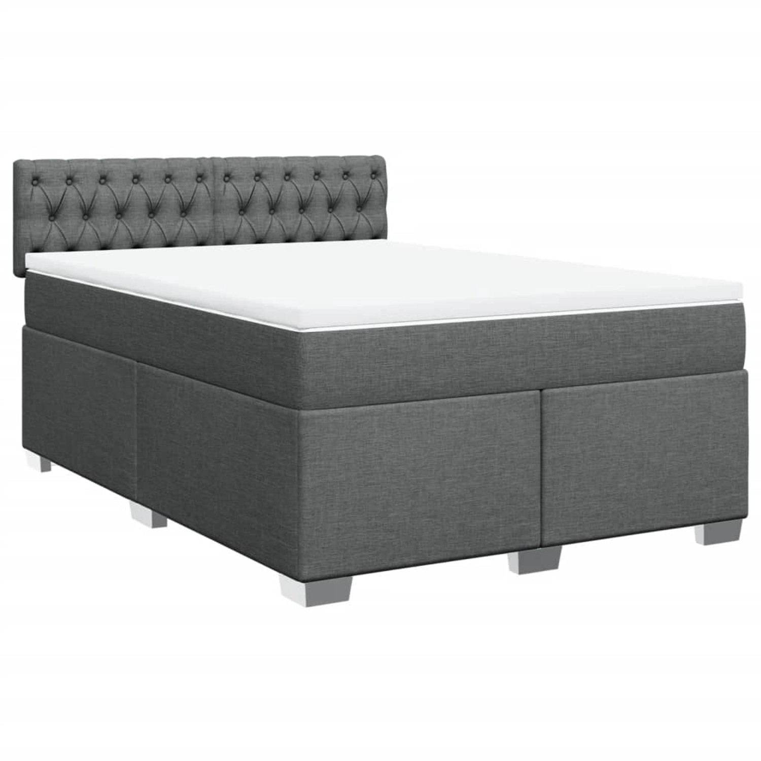 vidaXL Boxspringbett mit Matratze Dunkelgrau 160x200 cm Stoff2100013 günstig online kaufen