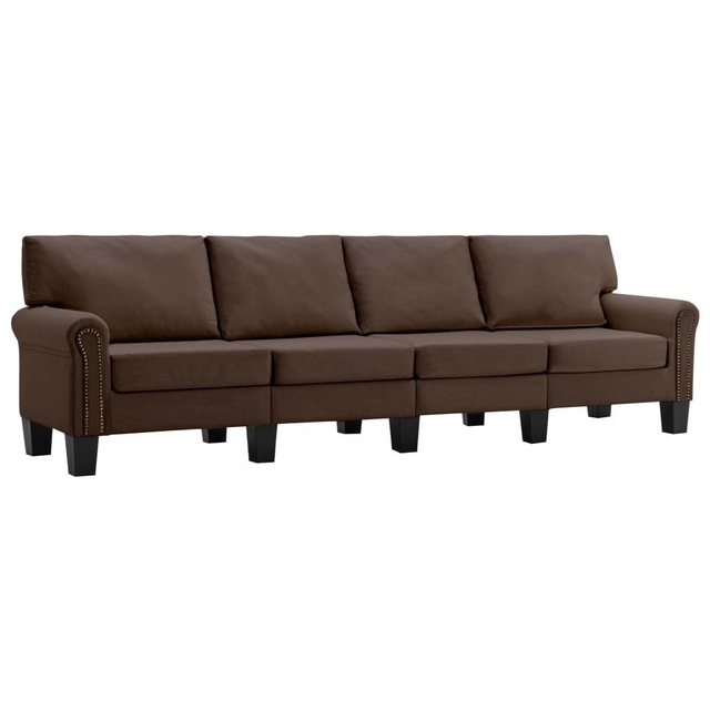 vidaXL Sofa 4-Sitzer-Sofa Braun Stoff günstig online kaufen