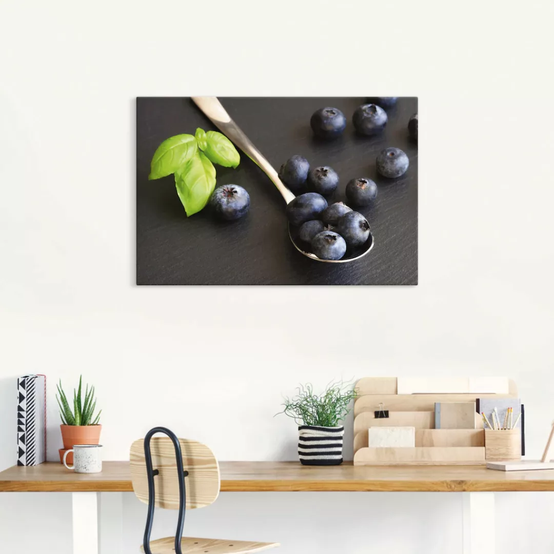 Artland Leinwandbild "Heidelbeeren", Obst Bilder, (1 St.), auf Keilrahmen g günstig online kaufen