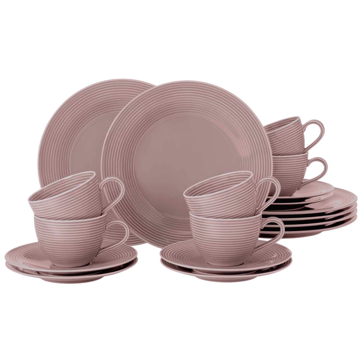 Seltmann Weiden Beat Coor Glaze Kaffeeservice 18-teilig Altrosa günstig online kaufen