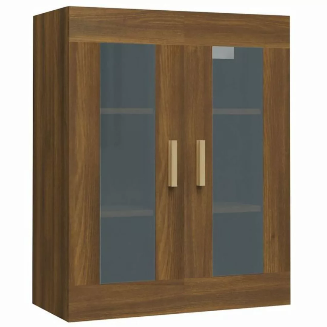 vidaXL Hängeschrank Hängeschrank Braun Eichen-Optik 69,5x34x90 cm Glas Vitr günstig online kaufen