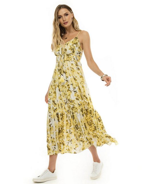 Passioni Druckkleid Maxikleid mit sommerlichen Batikprint casual günstig online kaufen