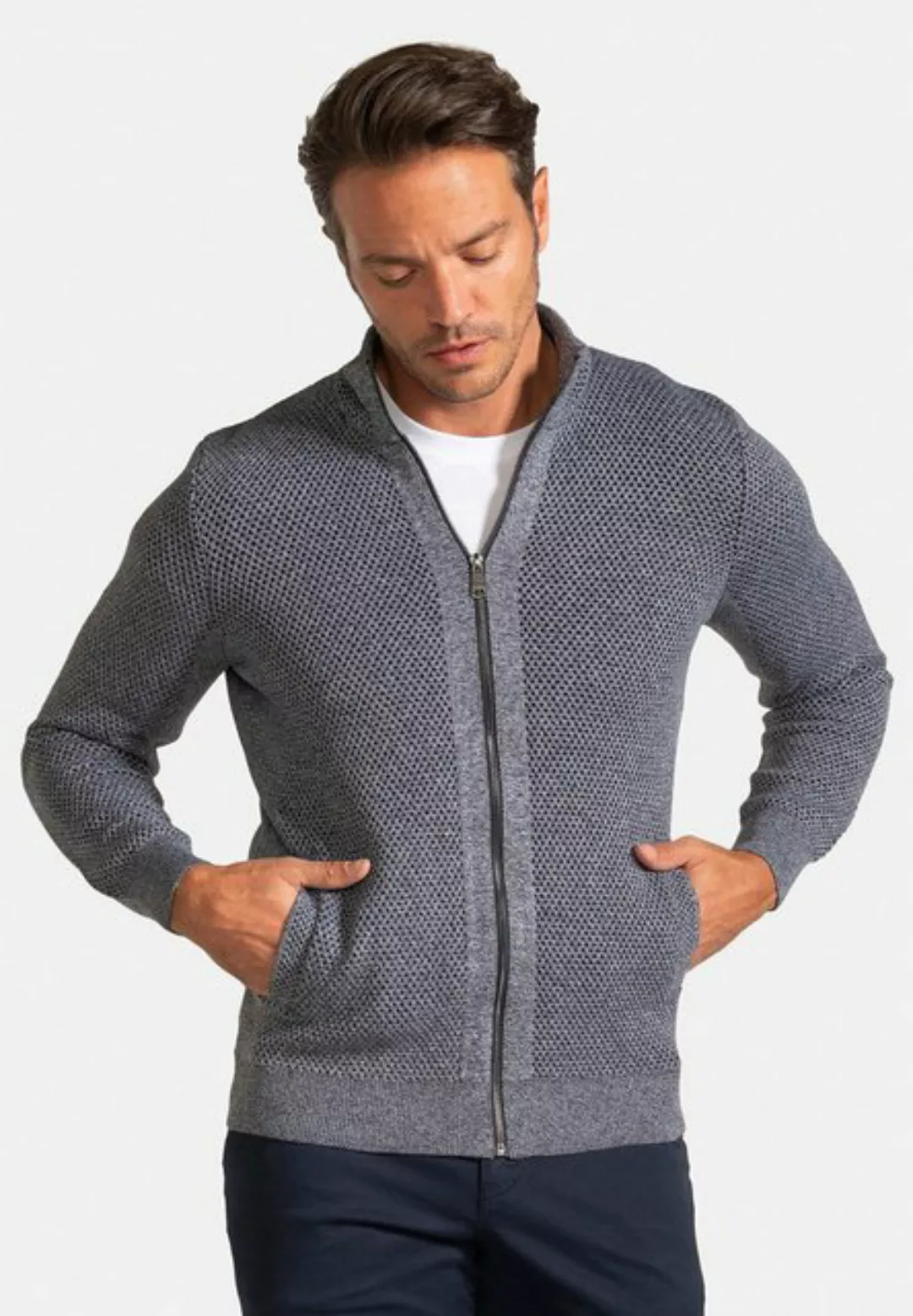 Jacey Quinn Cardigan MODERN FIT MOLINE HEAVY TYPE CARDIGAN günstig online kaufen