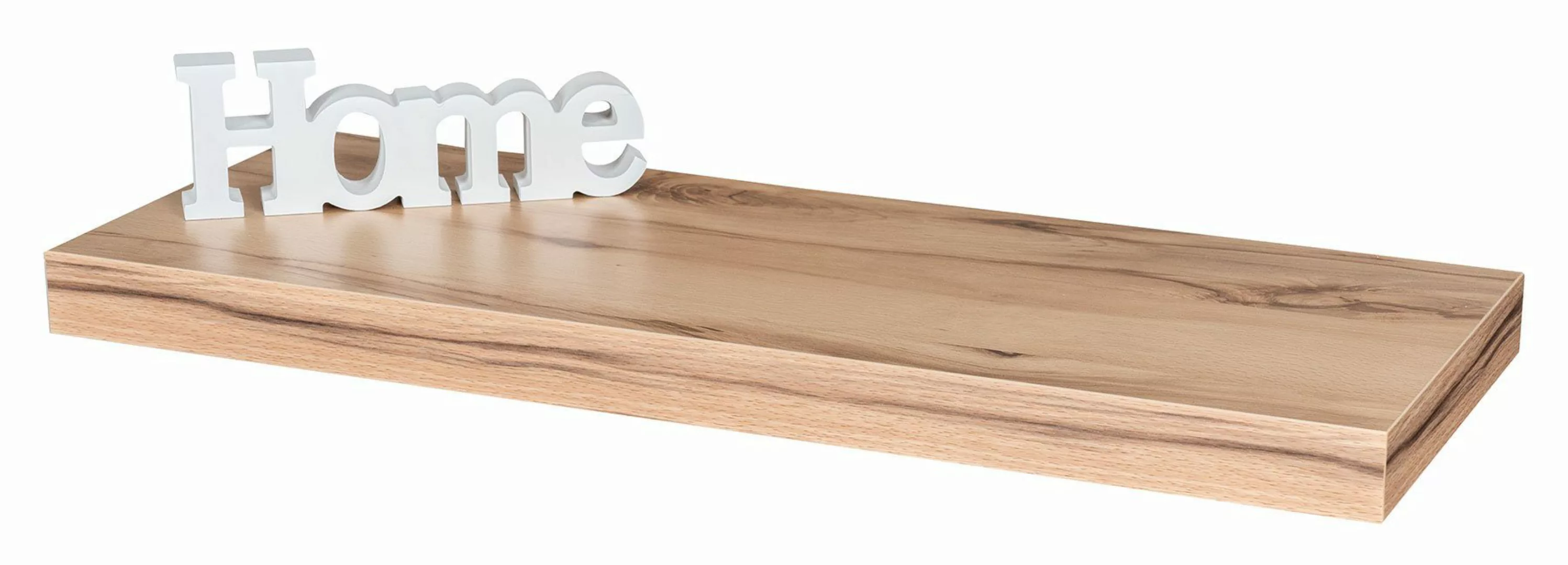 Levandeo® Wandregal, Wandboard Bobby 60cm Kernbuche günstig online kaufen