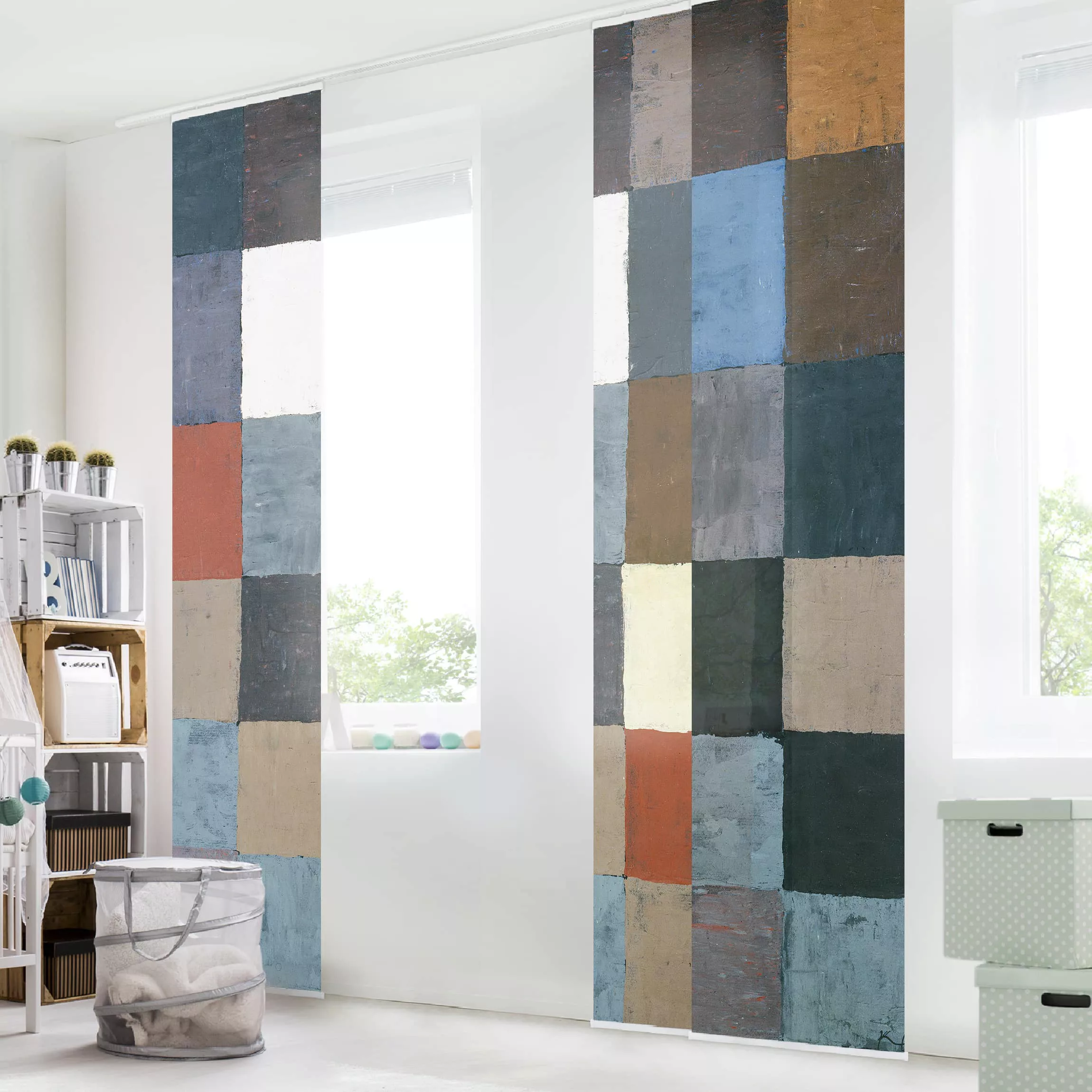 Schiebegardinen Set Muster & Textur Paul Klee - Farbtafel günstig online kaufen