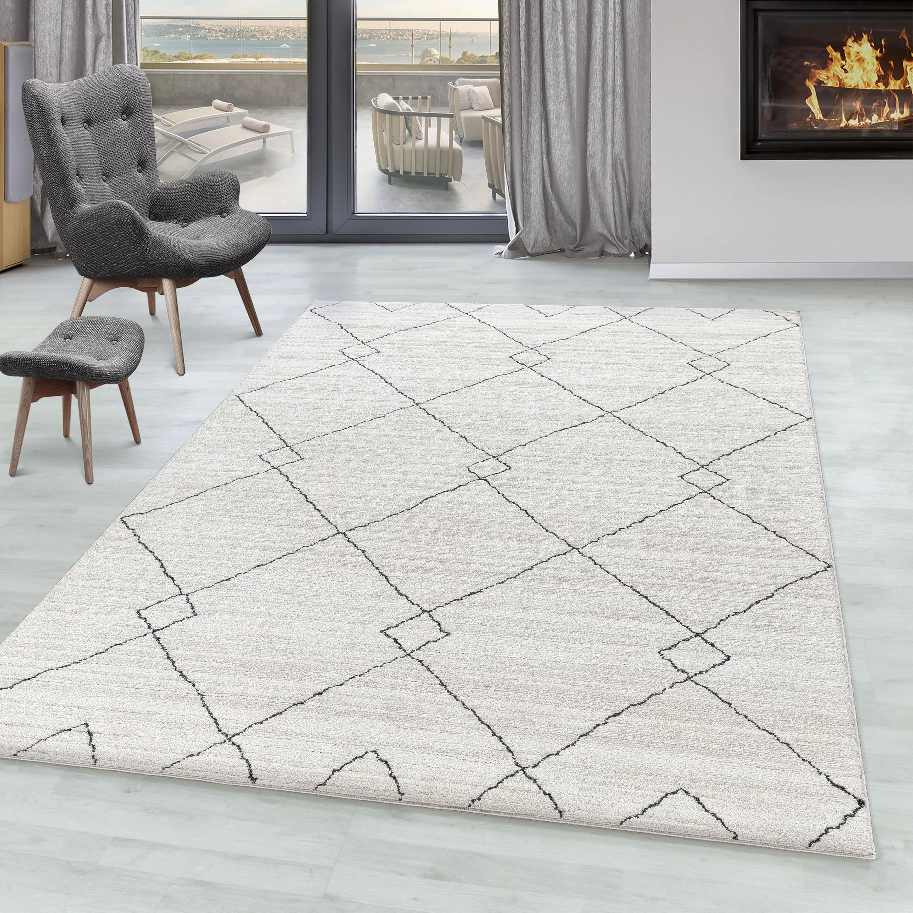 SIMPEX24 Designteppich Skandinavisches Design, Läufer, Höhe: günstig online kaufen