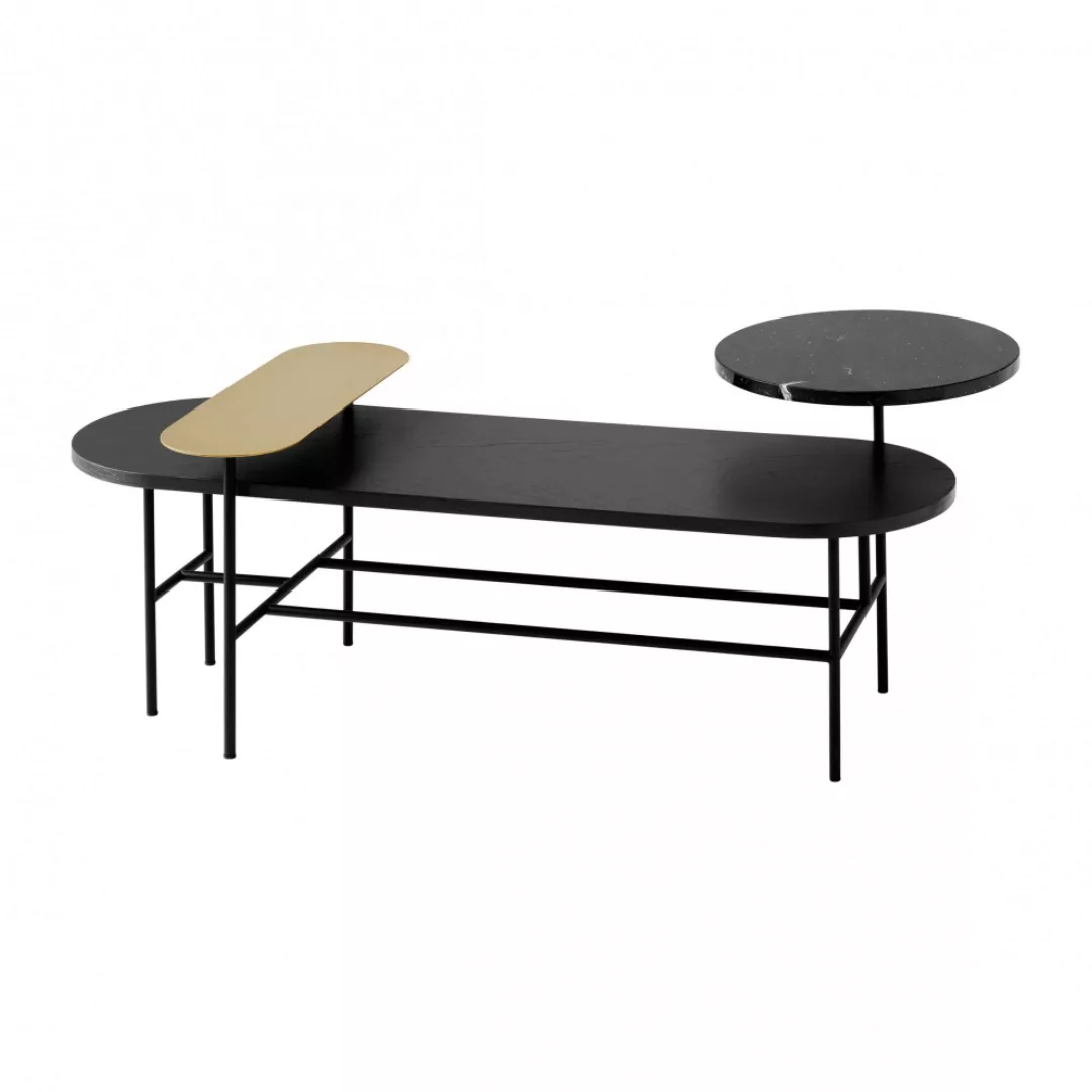 &Tradition - Palette Table JH7 Beistelltisch - schwarz/gold/Messing/Marquin günstig online kaufen