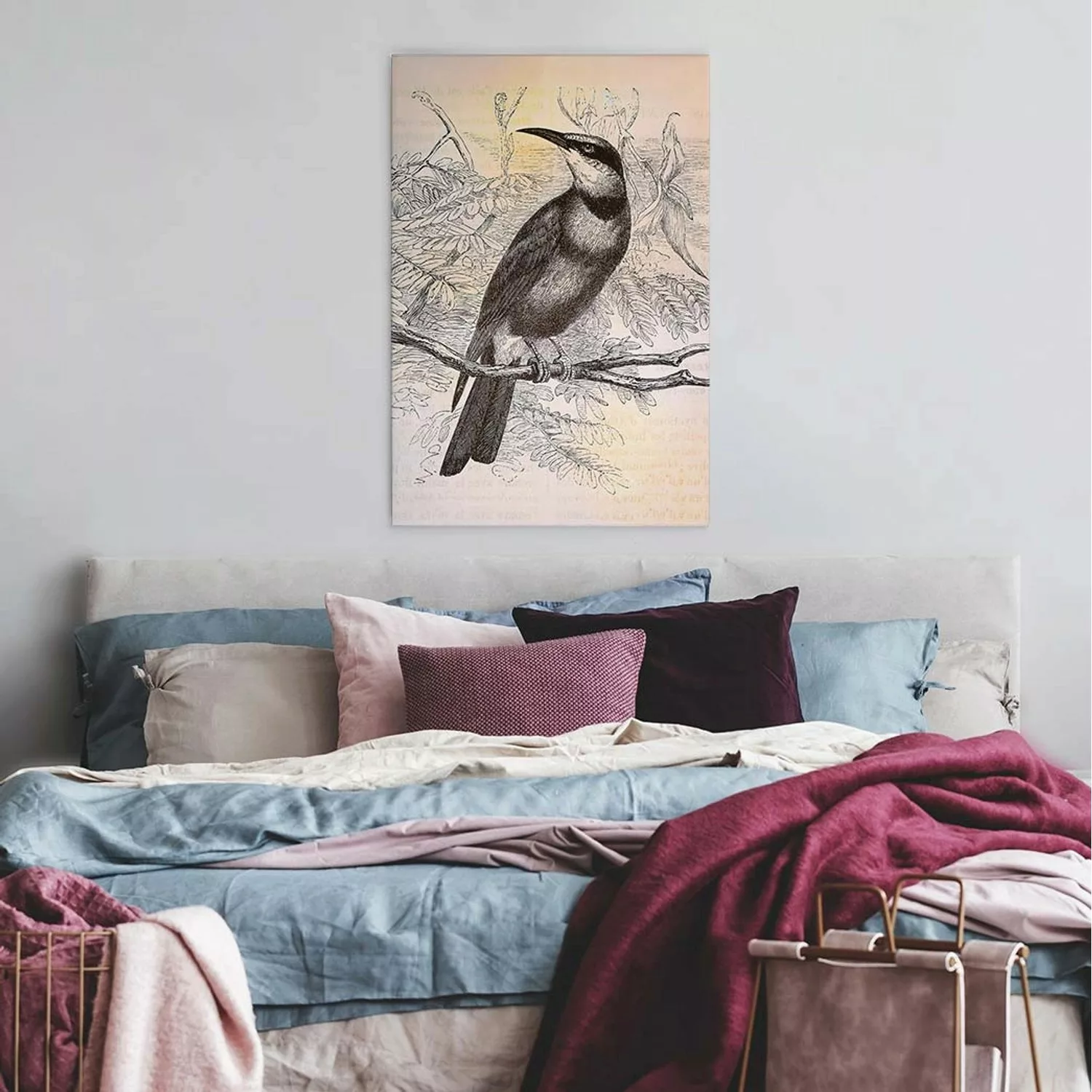 A.S. Création Leinwandbild "vintage birds", (1 St.), Vogel Keilrahmen Bild günstig online kaufen