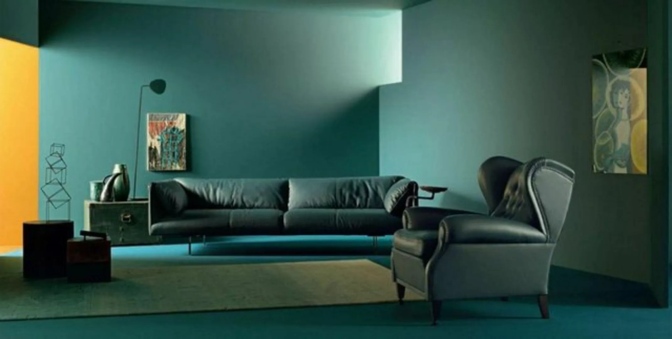 JVmoebel 4-Sitzer, XXL Big Sofa Vier Sitzer Couch Leder Polster Sofas Sitz günstig online kaufen