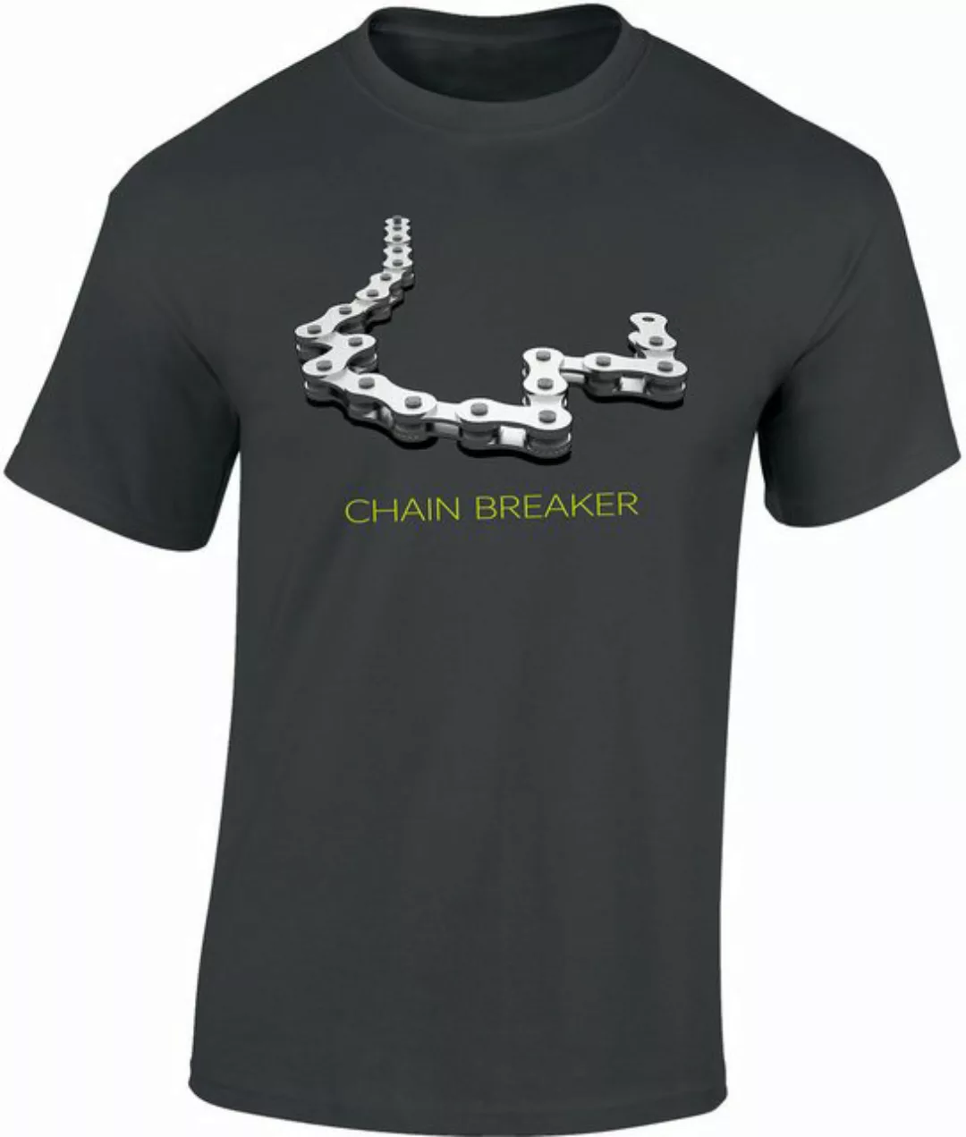 Baddery Print-Shirt Fahrrad T-Shirt, "Chain Breaker" hochwertiger Siebdruck günstig online kaufen