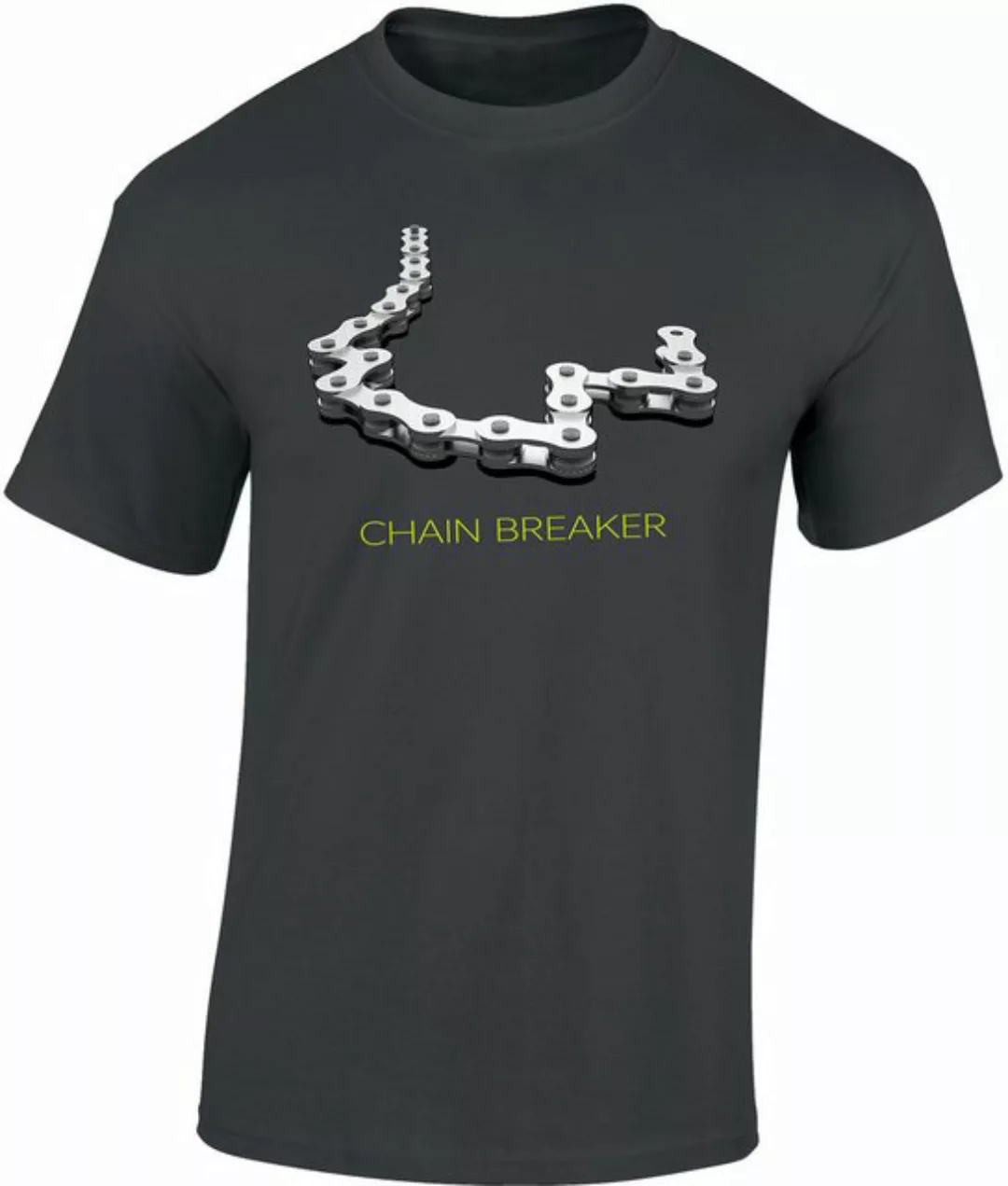 Baddery Print-Shirt Fahrrad T-Shirt: "Chain Breaker", hochwertiger Siebdruc günstig online kaufen