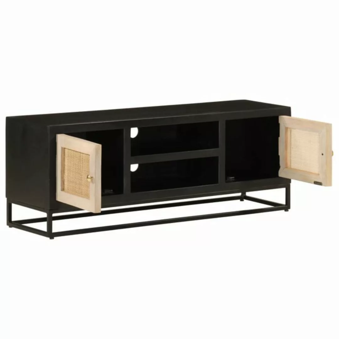 vidaXL TV-Schrank TV-Schrank Schwarz 110x30x40 cm Massivholz Mango und Eise günstig online kaufen