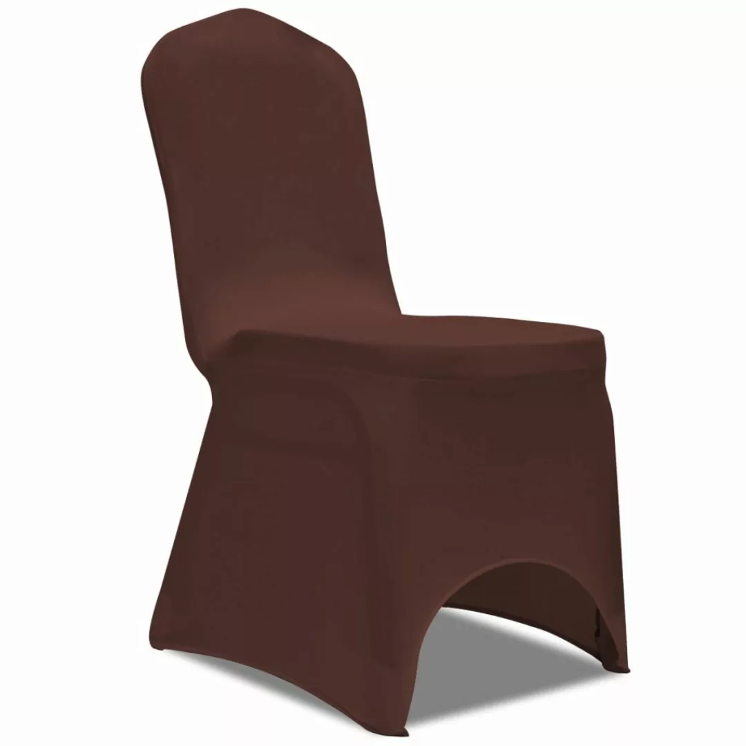 Stretch Stuhlbezug 4 Stück Braun günstig online kaufen