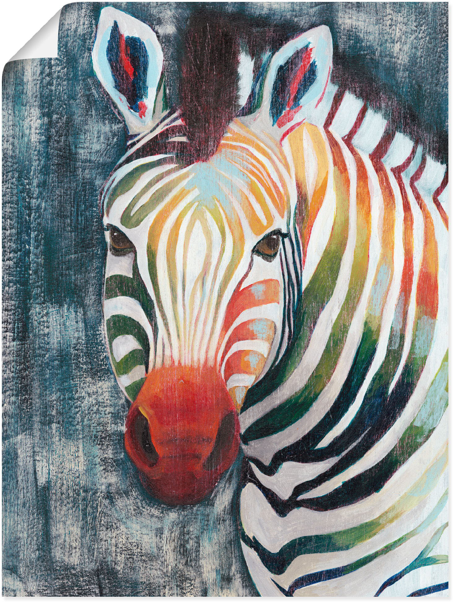 Artland Wandbild "Prisma Zebra II", Wildtiere, (1 St.), als Leinwandbild, P günstig online kaufen