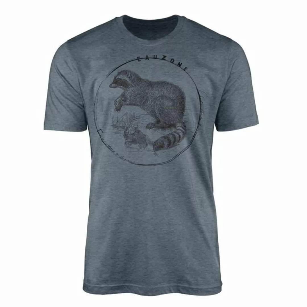 Sinus Art T-Shirt Evolution Herren T-Shirt Waschbär günstig online kaufen