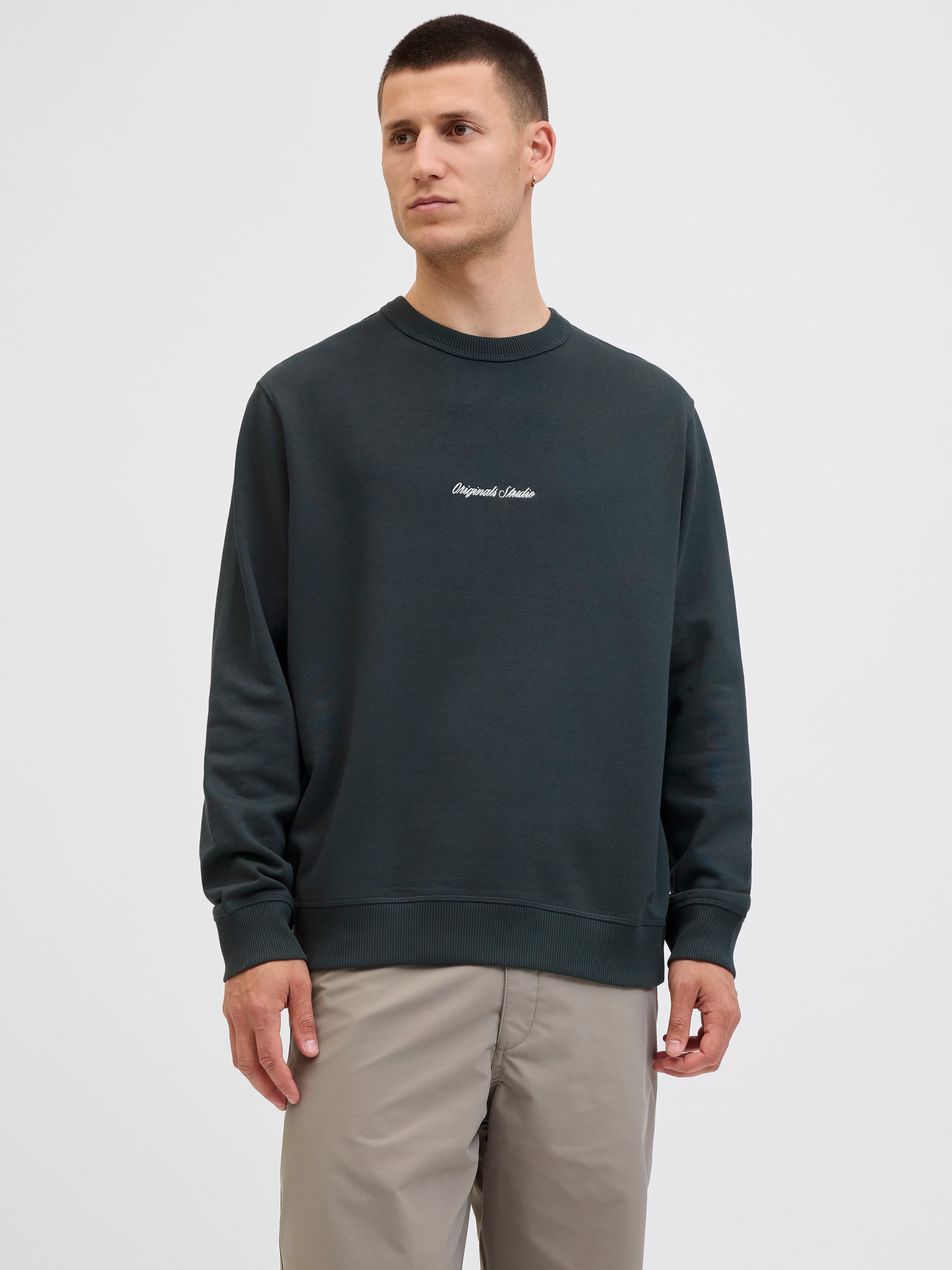 Jack & Jones Herren Sweatshirt JORNORREBRO EMB SWEAT CREW - Relaxed Fit günstig online kaufen
