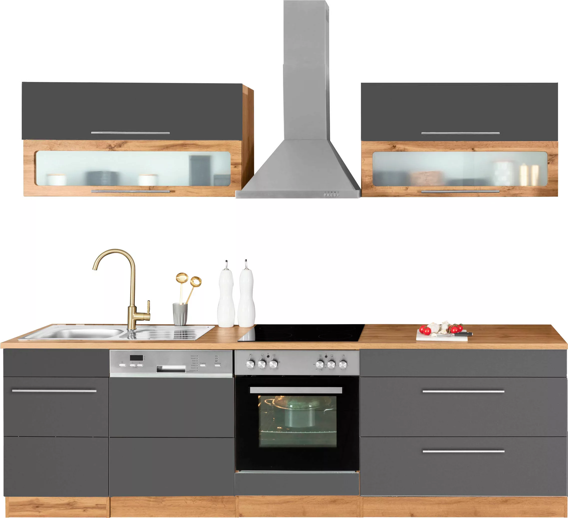 KOCHSTATION Küchenzeile "KS-Wien", Breite 270 cm, wahlweise mit E-Geräten günstig online kaufen