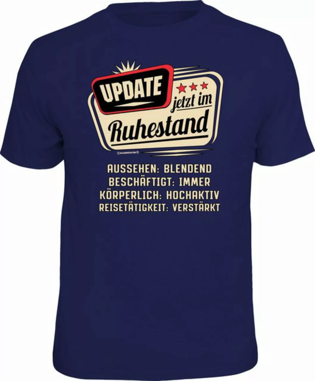 RAHMENLOS® T-Shirt Update - jetzt im Ruhestand günstig online kaufen