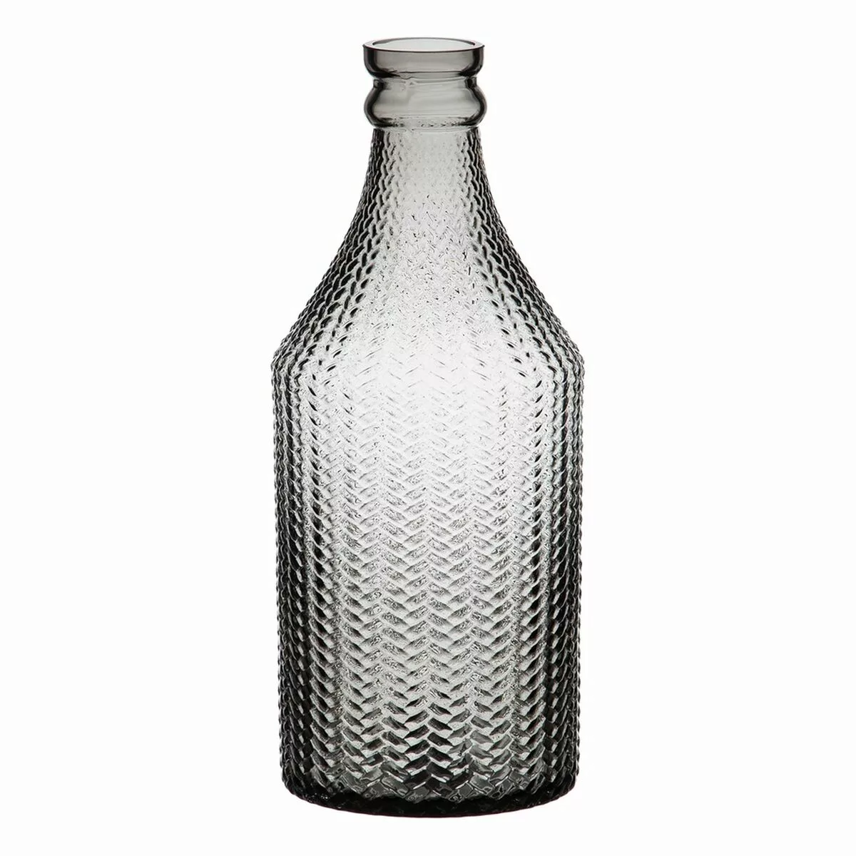 Vase 11,7 X 11,7 X 30 Cm Grau Glas günstig online kaufen