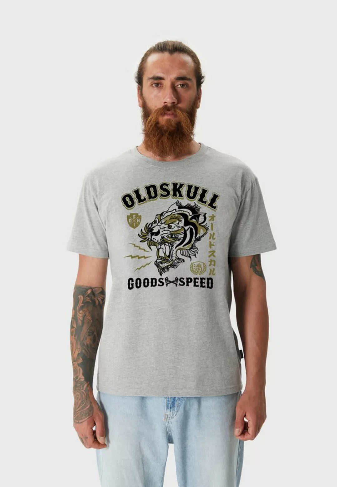 Oldskull T-Shirt Retro Teeger Vintage Logo Graphic günstig online kaufen