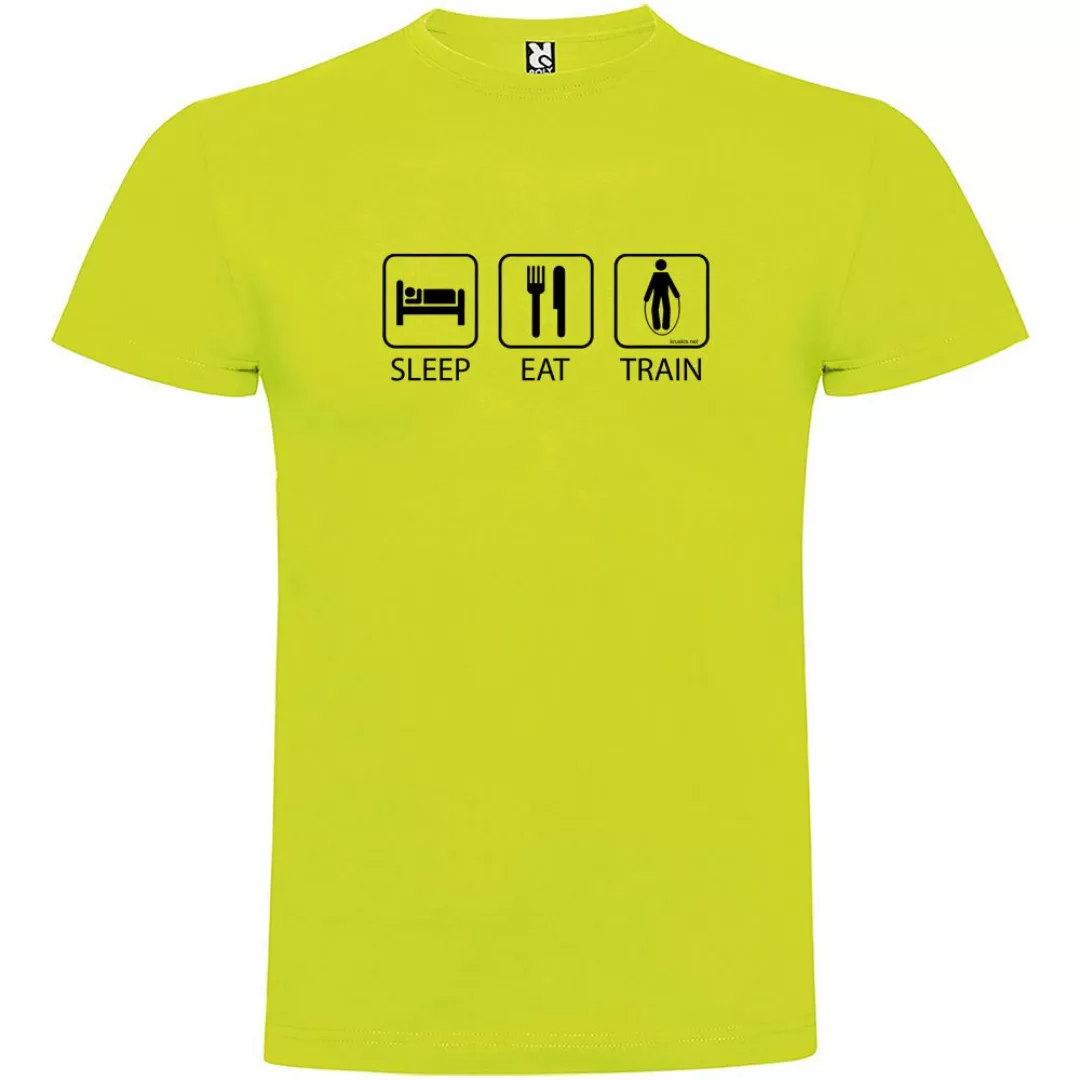 Kruskis Sleep Eat And Train Kurzärmeliges T-shirt M Light Green günstig online kaufen