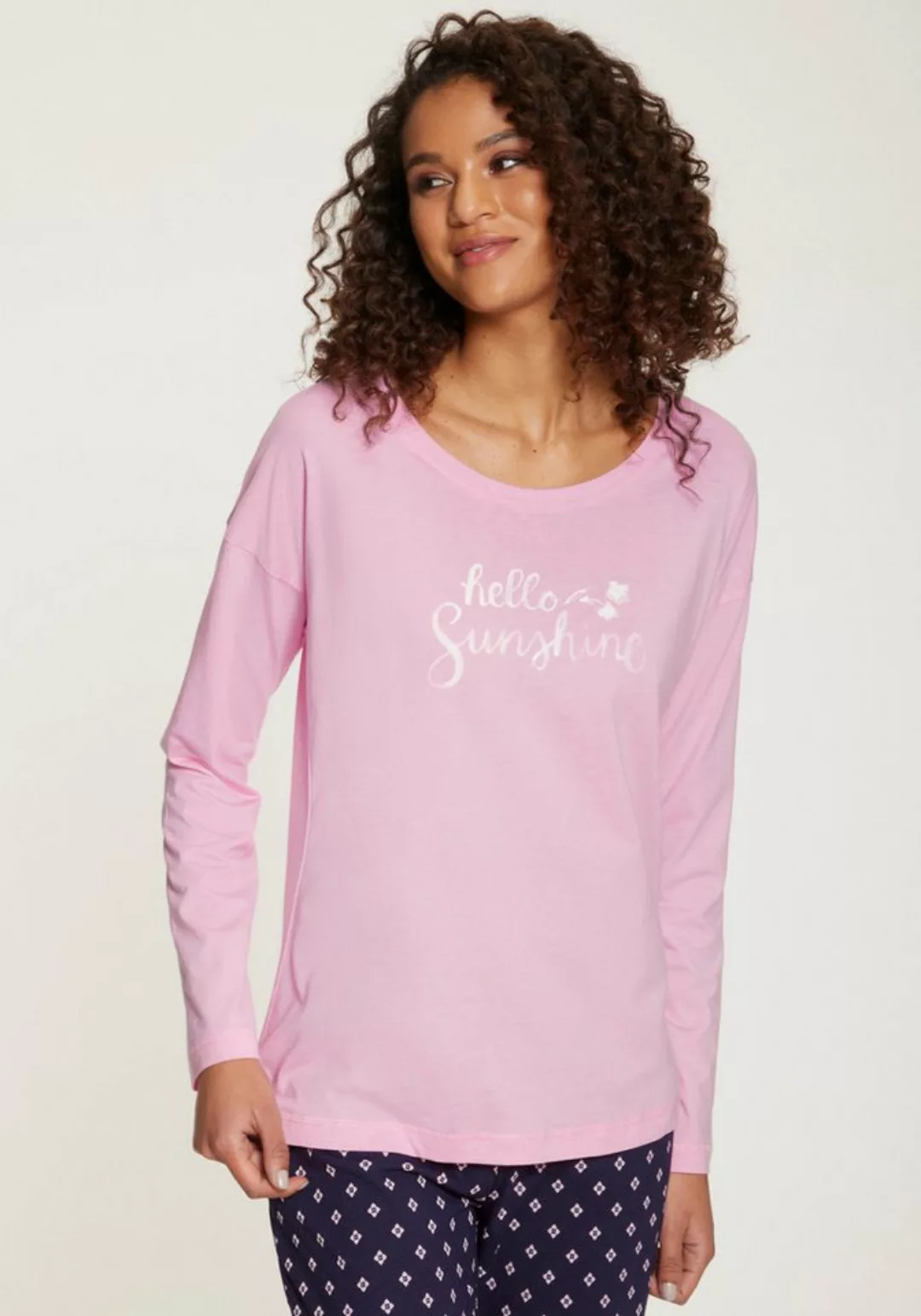 Vivance Dreams Pyjamaoberteil mit Frontdruck günstig online kaufen