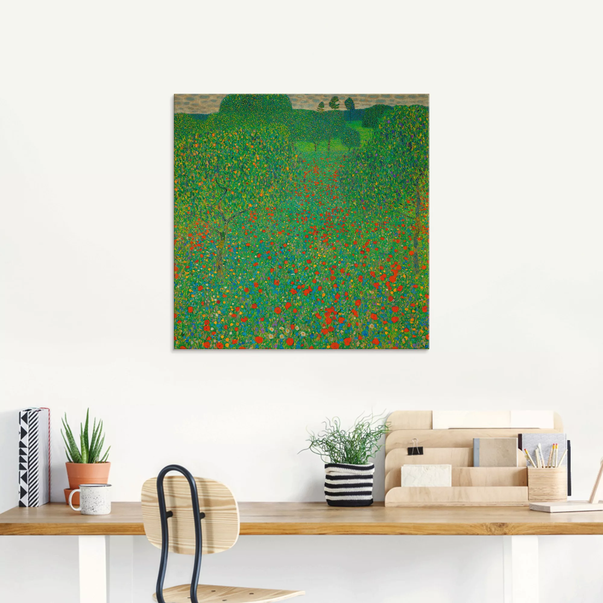 Artland Glasbild »Feld mit Mohn«, Blumen, (1 St.), in verschiedenen Größen günstig online kaufen