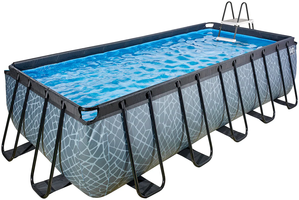 EXIT Stone Pool Grau 540x250x122cm m. Sandfilterpumpe günstig online kaufen