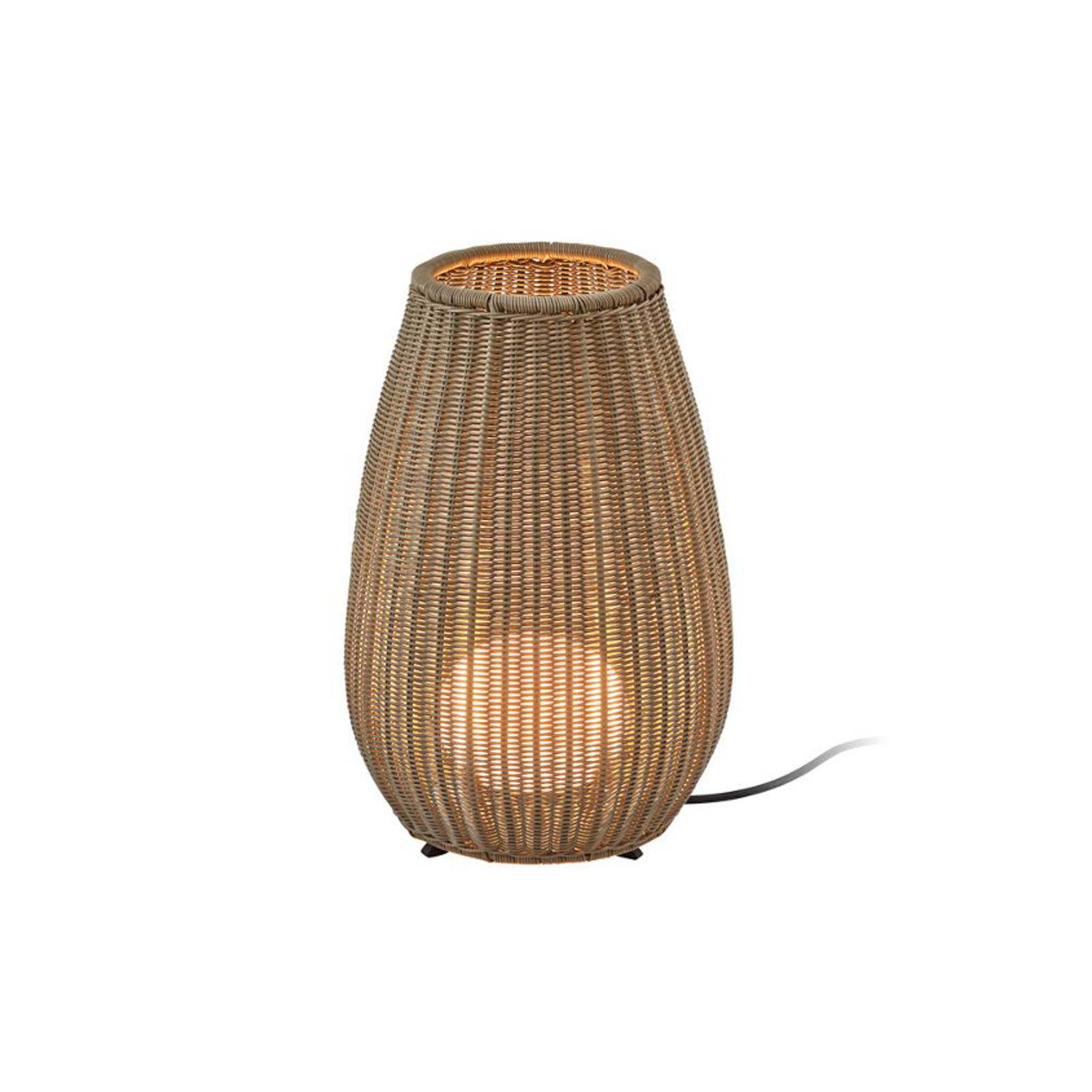 Bover LED-Tischleuchte Amphora, braun/beige Höhe 47 cm günstig online kaufen