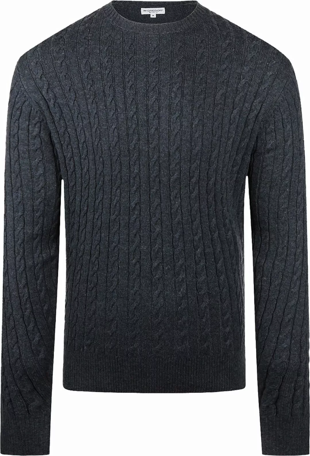 McGregor Cable Pullover Merinowolle Melange Navy - Größe S günstig online kaufen