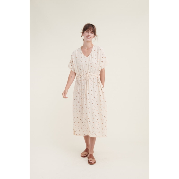 Kleid Anjo Mit Feinem Blätterprint günstig online kaufen