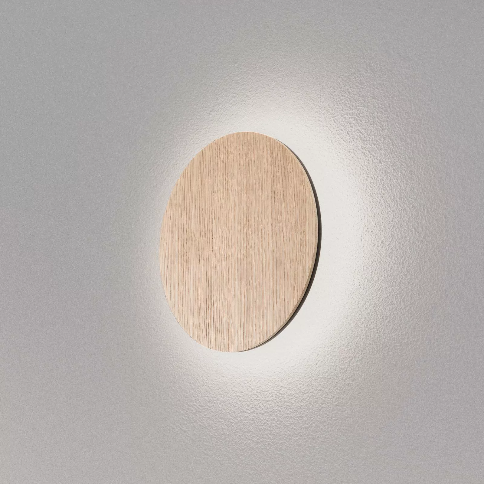 LED-Wandleuchte Orios, Holz, Ø 20 cm, indirekt strahlend günstig online kaufen