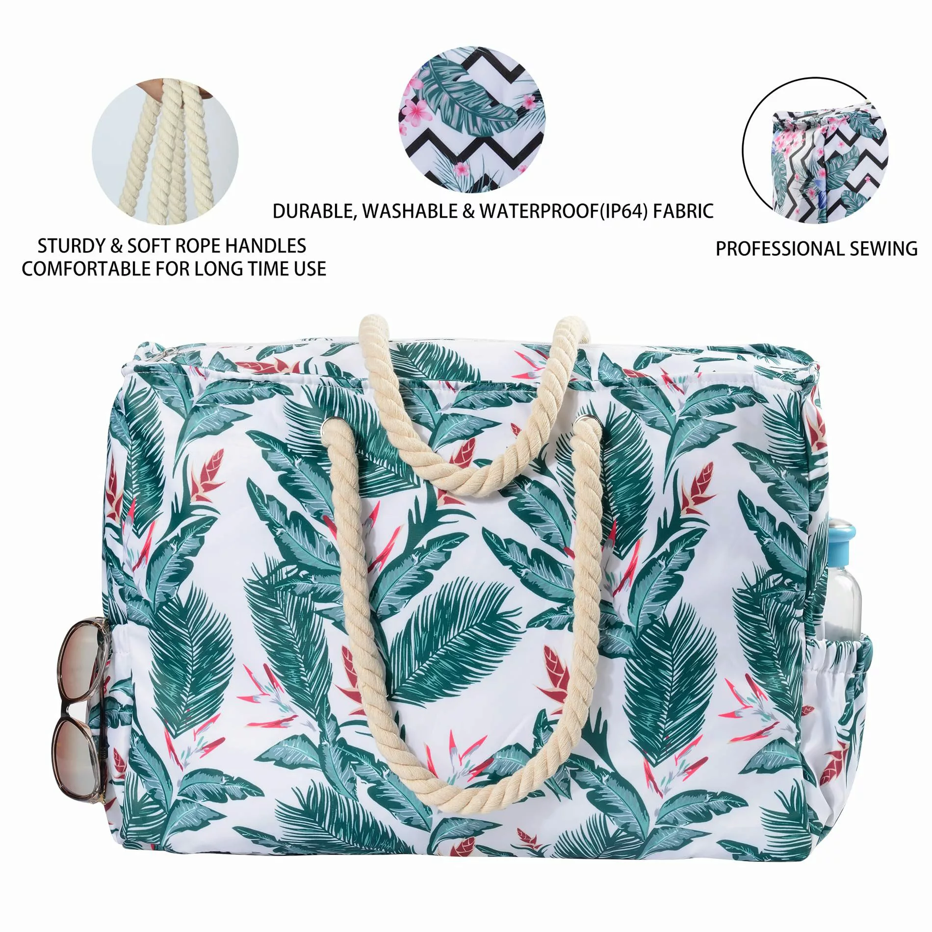 RWEUOQ Strandtasche Wasserdichte XXL-Strandtasche mit Reißverschluss günstig online kaufen