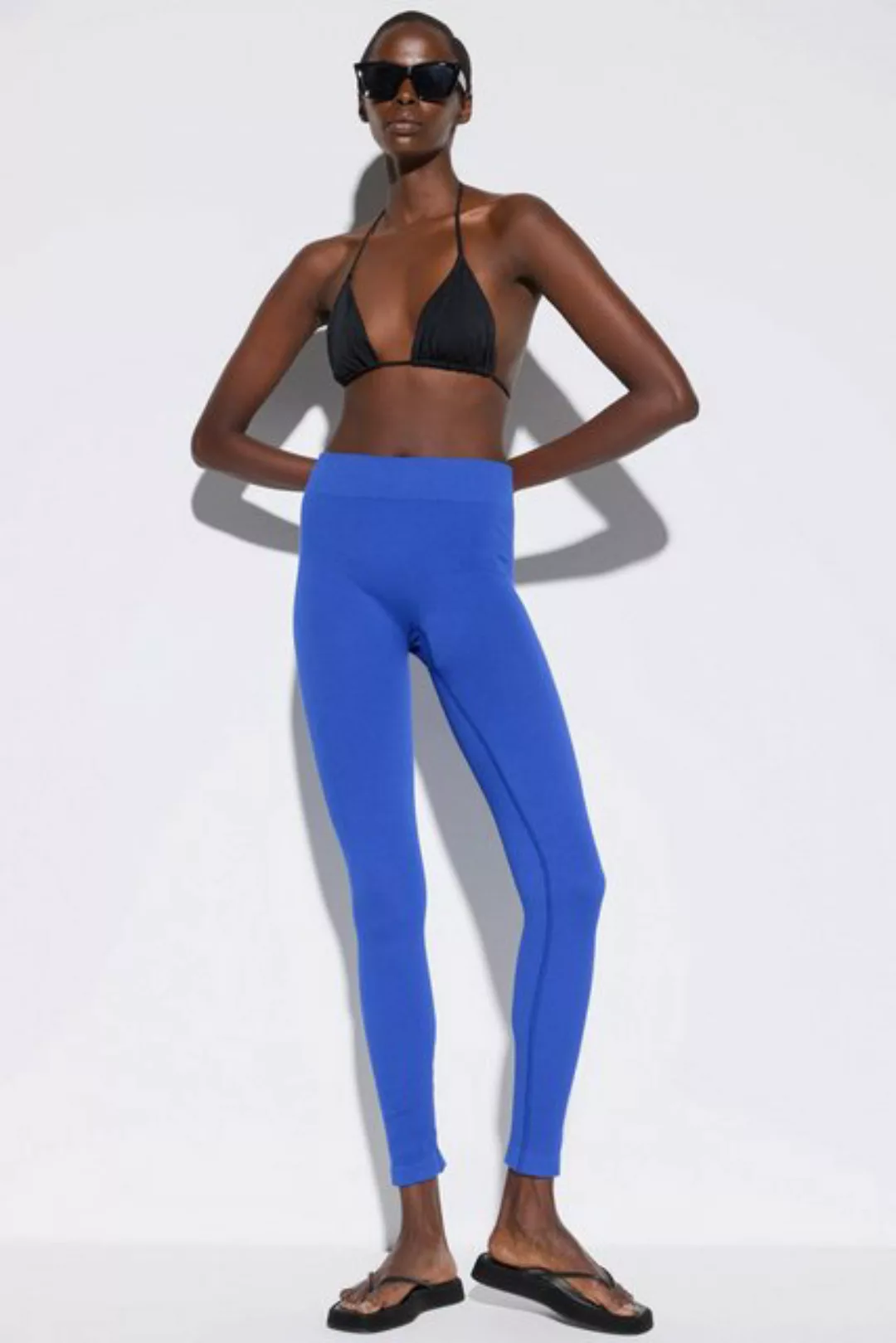 No Matter What Leggings Blaue Nahtlose Leggings aus weichem Stoff günstig online kaufen