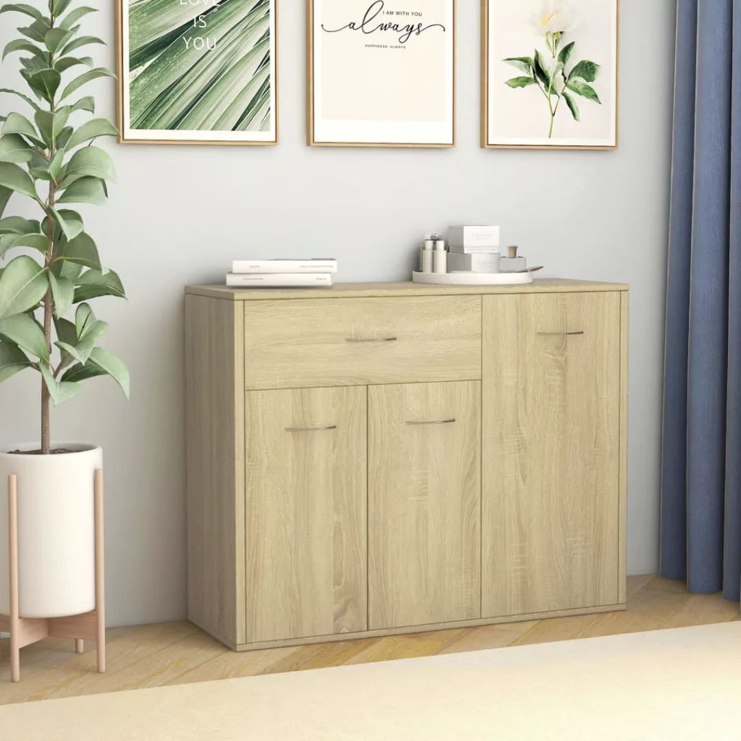 Sideboard Sonoma-eiche 88×30×70 Cm Spanplatte günstig online kaufen