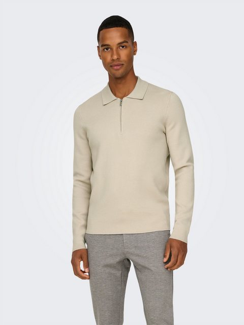 ONLY & SONS Polokragenpullover "ONSCOOPER REG LS 12 HALF ZIP POLO" günstig online kaufen