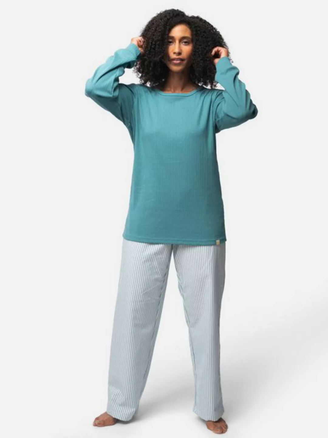greenjama Pyjamaoberteil aus Derby Rib, Bio Baumwolle, GOTS-zertifiziert günstig online kaufen