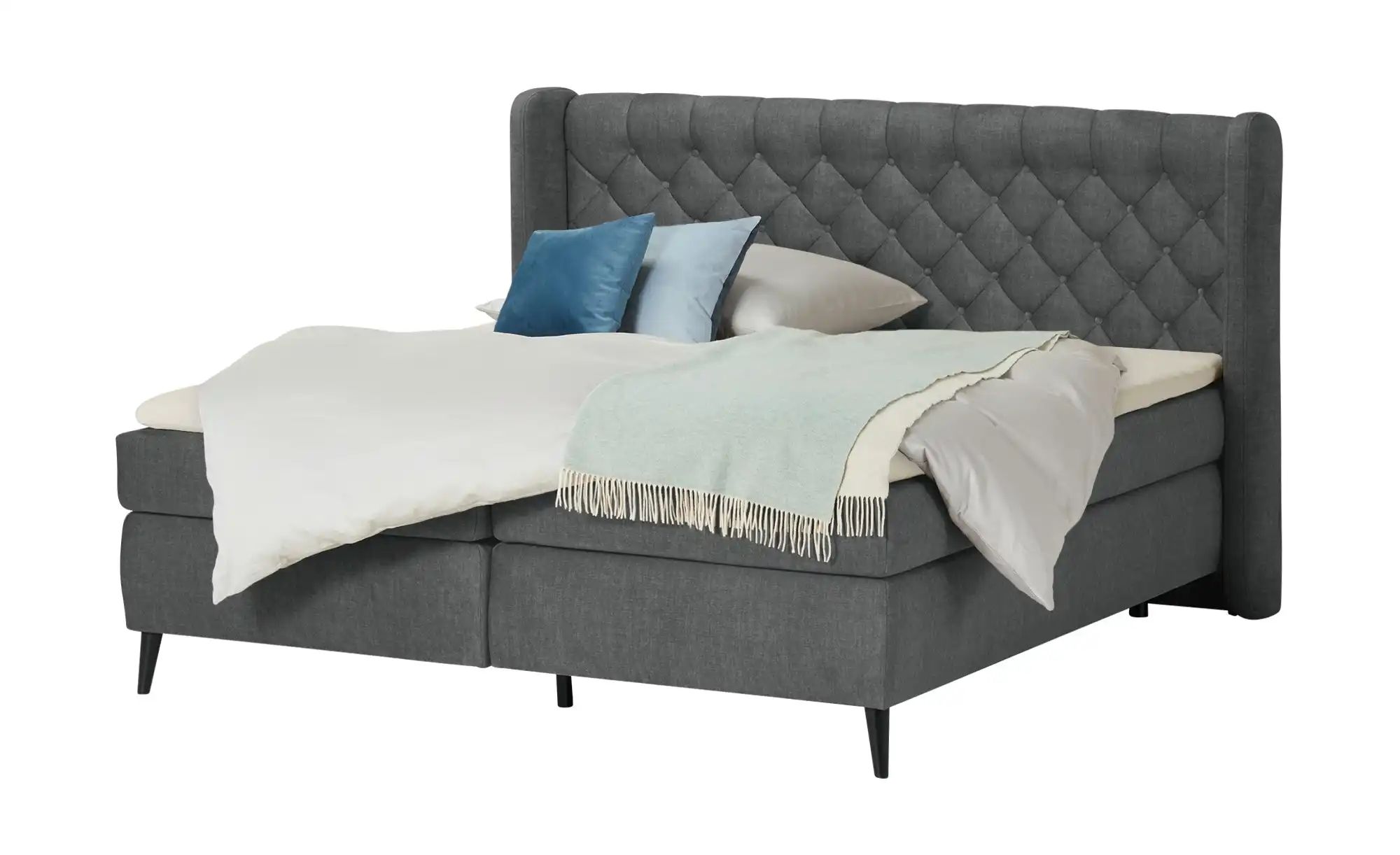 switch Boxspringbett  Madison ¦ grau ¦ Maße (cm): B: 177 H: 122 Betten > Bo günstig online kaufen