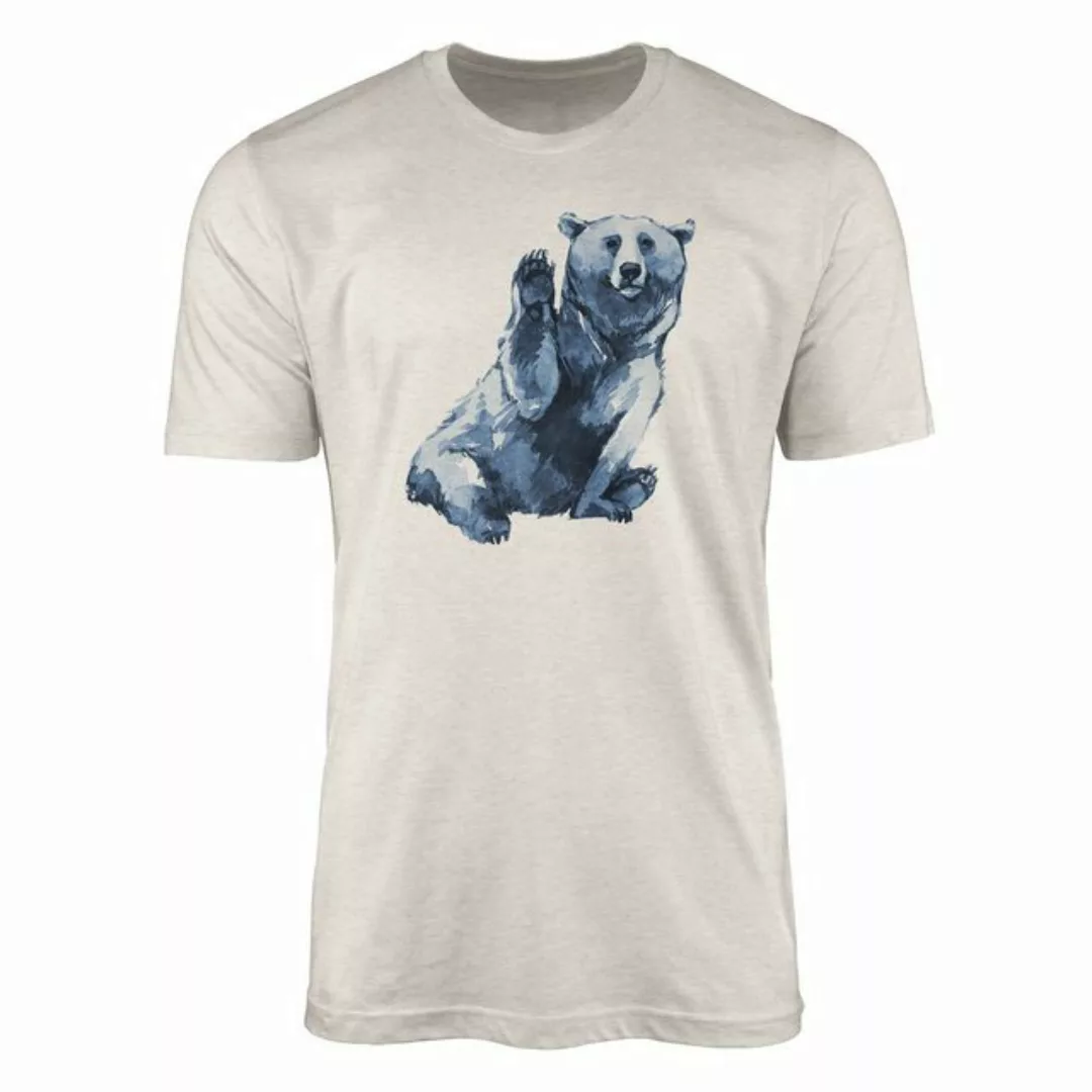 Sinus Art T-Shirt Herren Shirt 100% gekämmte Bio-Baumwolle T-Shirt Aquarell günstig online kaufen